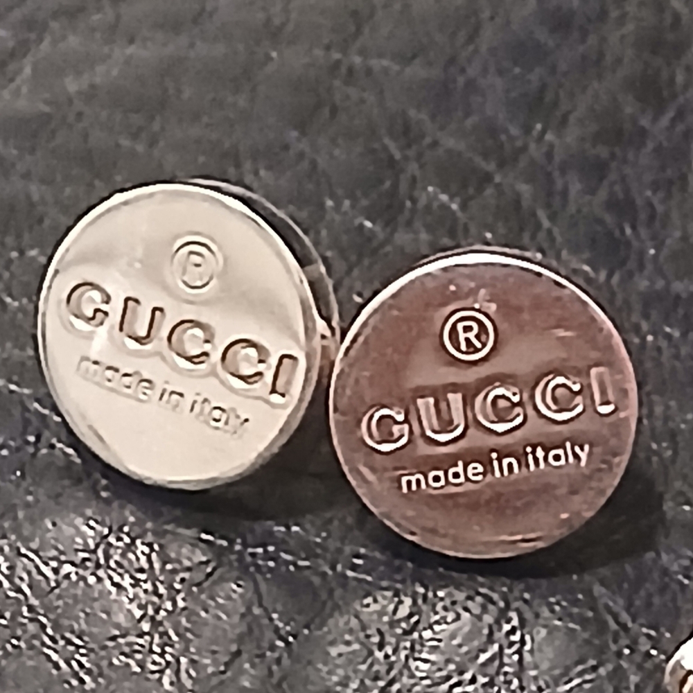 Authentic Gucci Earrings Round Trademark - Picture 8 of 14